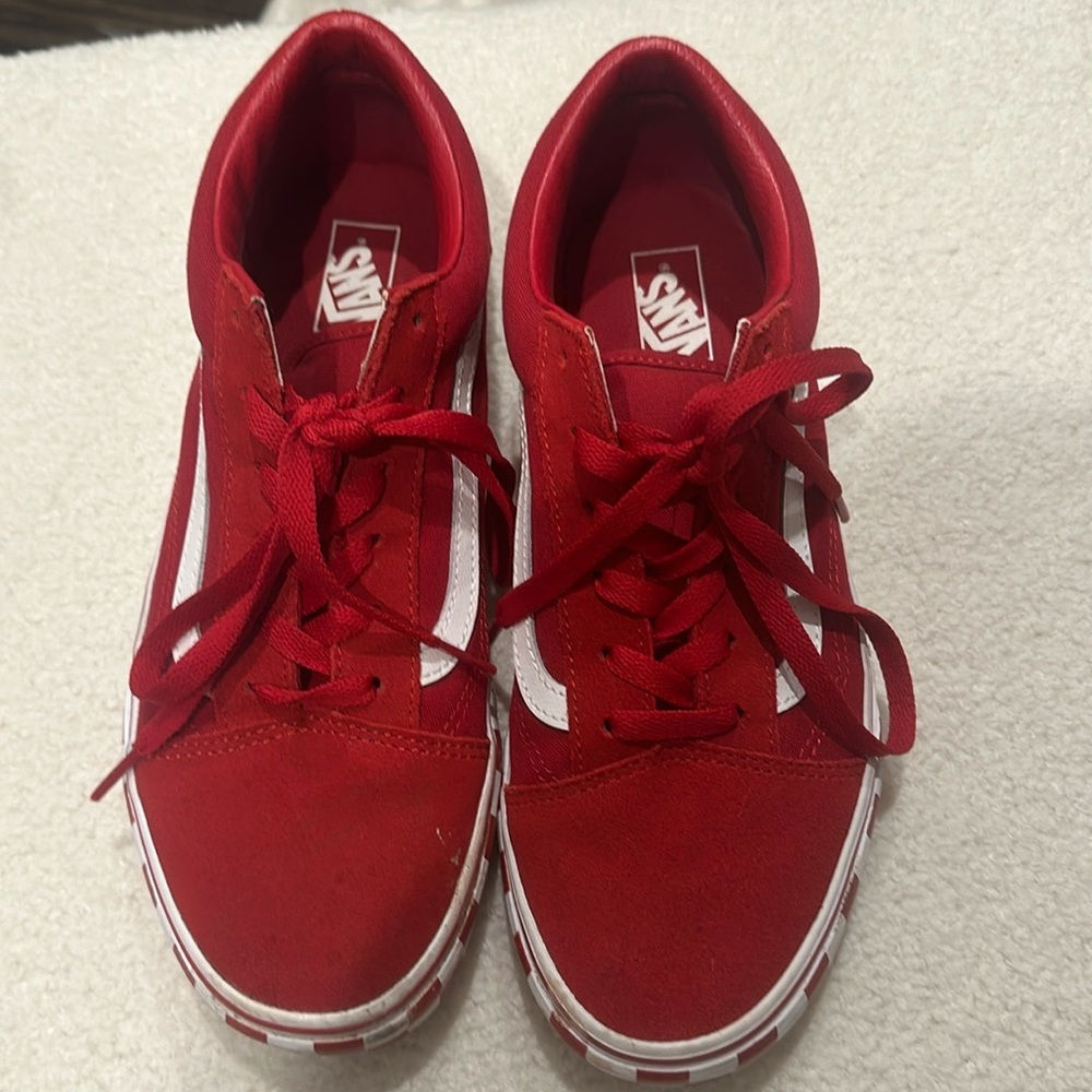 Red checkered vans